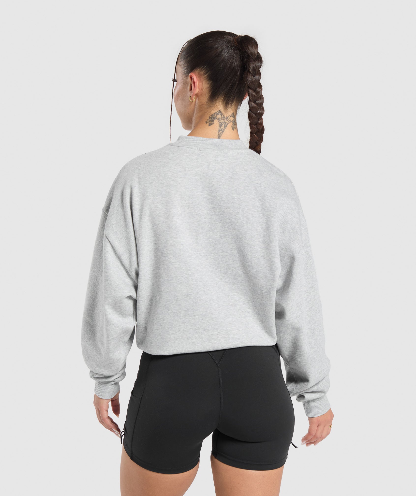 Lifting Essentials Oversized Sweatshirt - Light Grey Core Marl