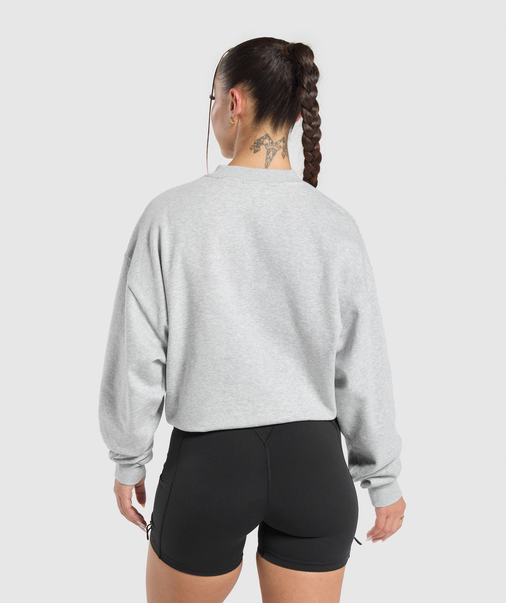 Lifting Essentials Oversized Sweatshirt - Light Grey Core Marl