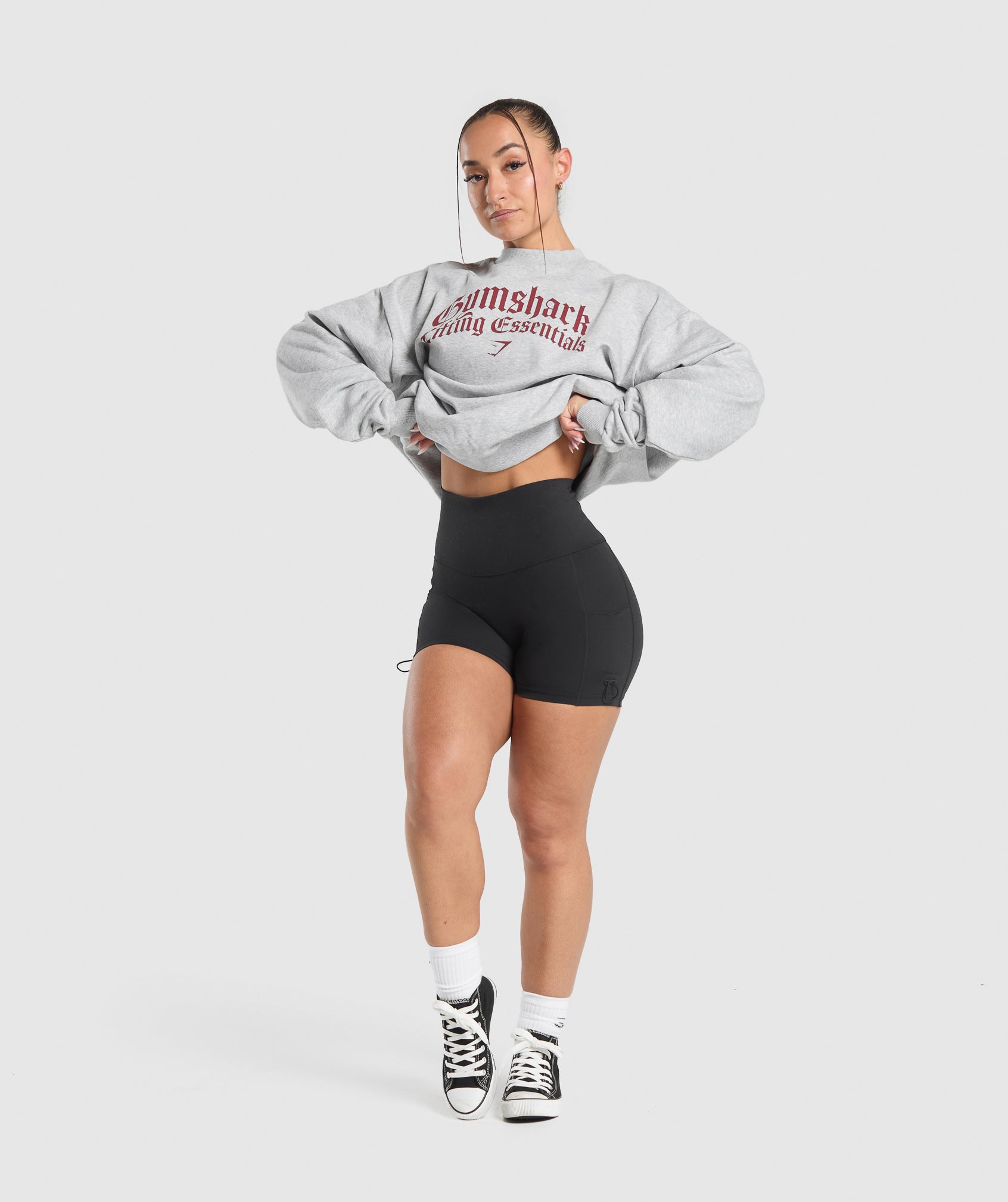 Lifting Essentials Oversized Sweatshirt - Light Grey Core Marl
