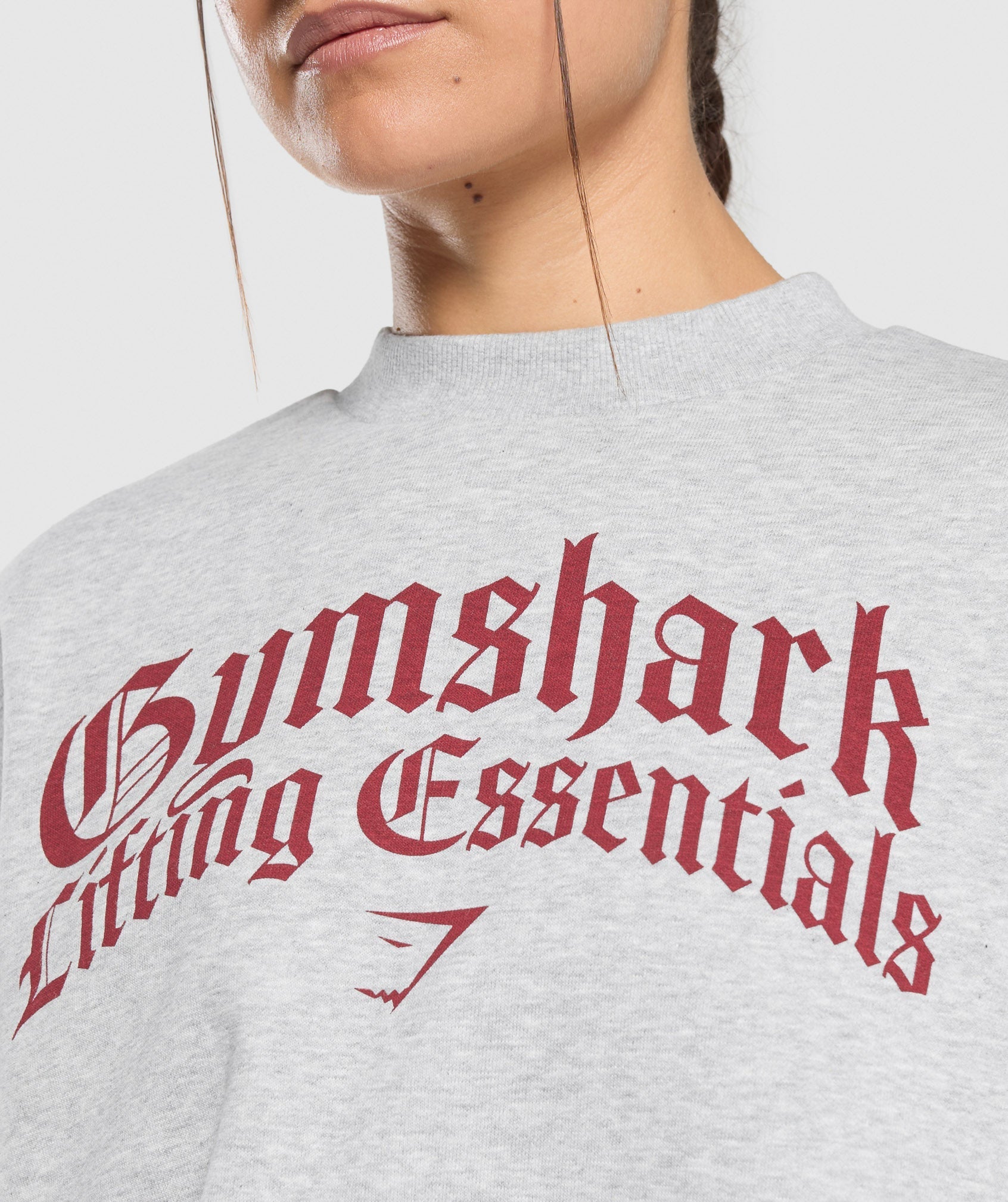 Lifting Essentials Oversized Sweatshirt - Light Grey Core Marl