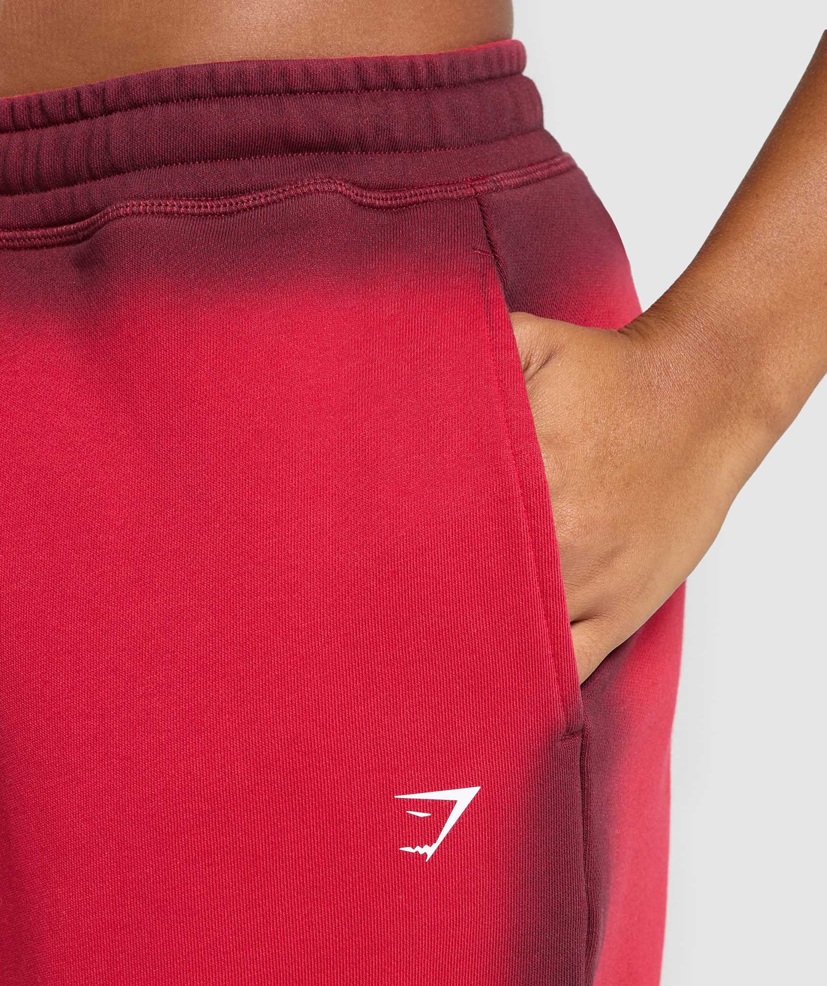 Gains Washed Loopback Joggers - Red