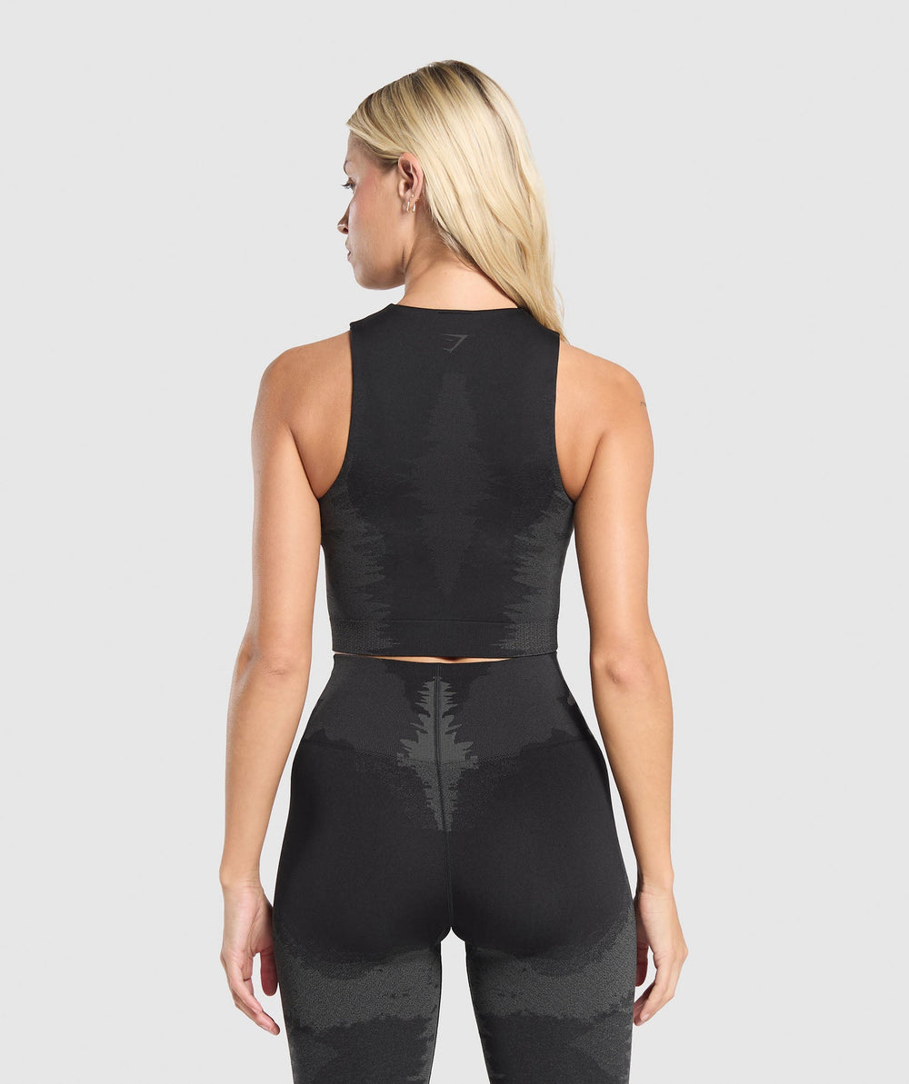Caged Seamless Tank With Shelf - Black/Graphite Grey