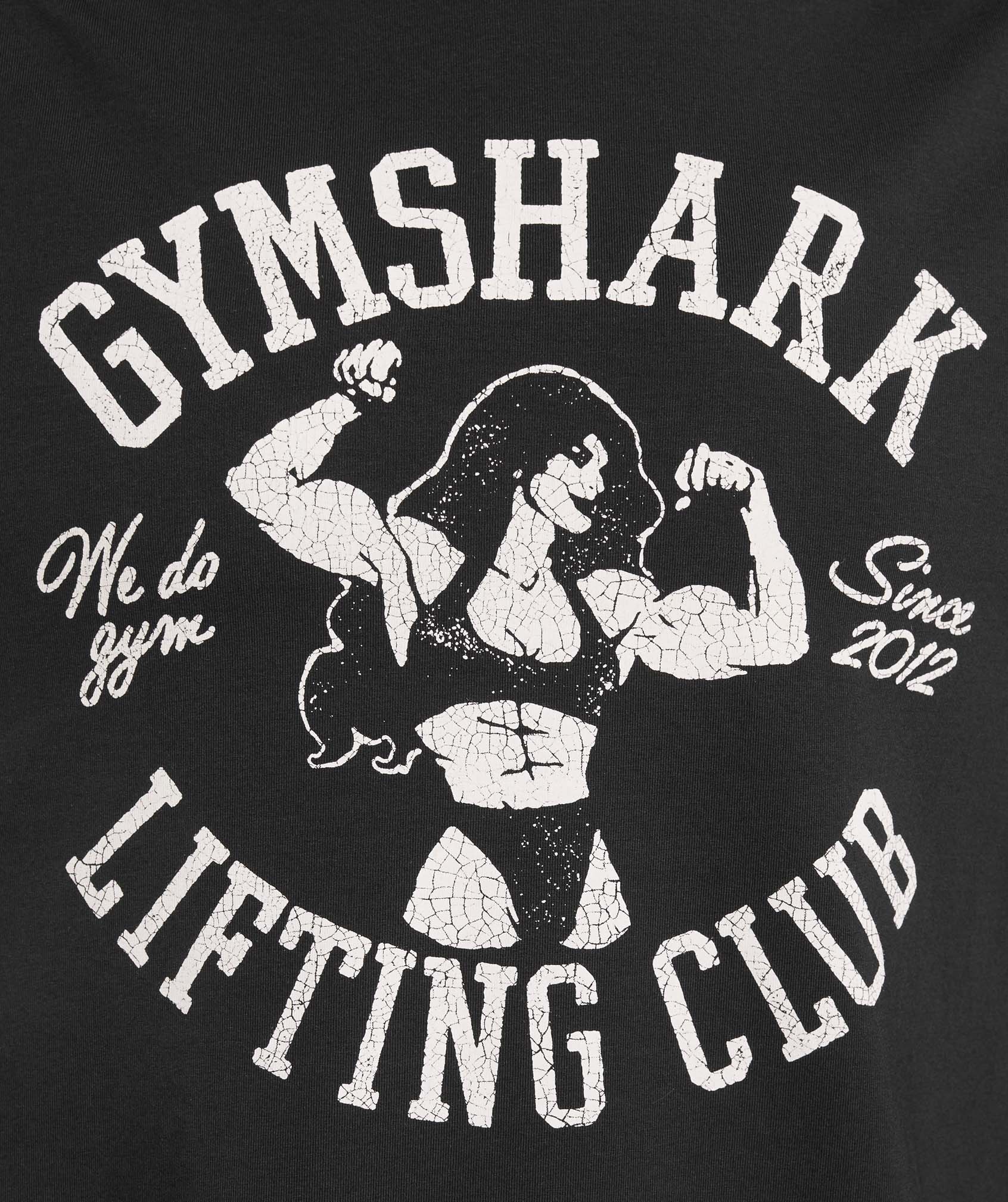 Lifting Girl Graphic Oversized Tee - Black