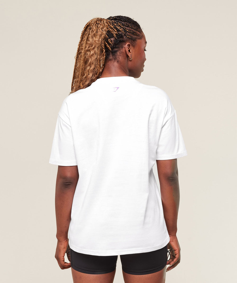Heavy Duty Graphic Oversized T-Shirt - White