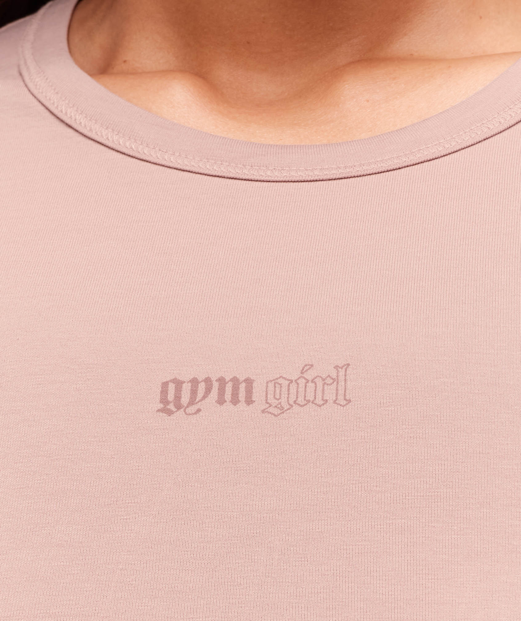 Cotton Graphic Midi T-Shirt - Muted Pink