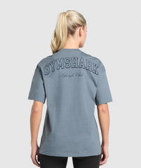 Campus Classics Graphic T-Shirt - Iron Blue