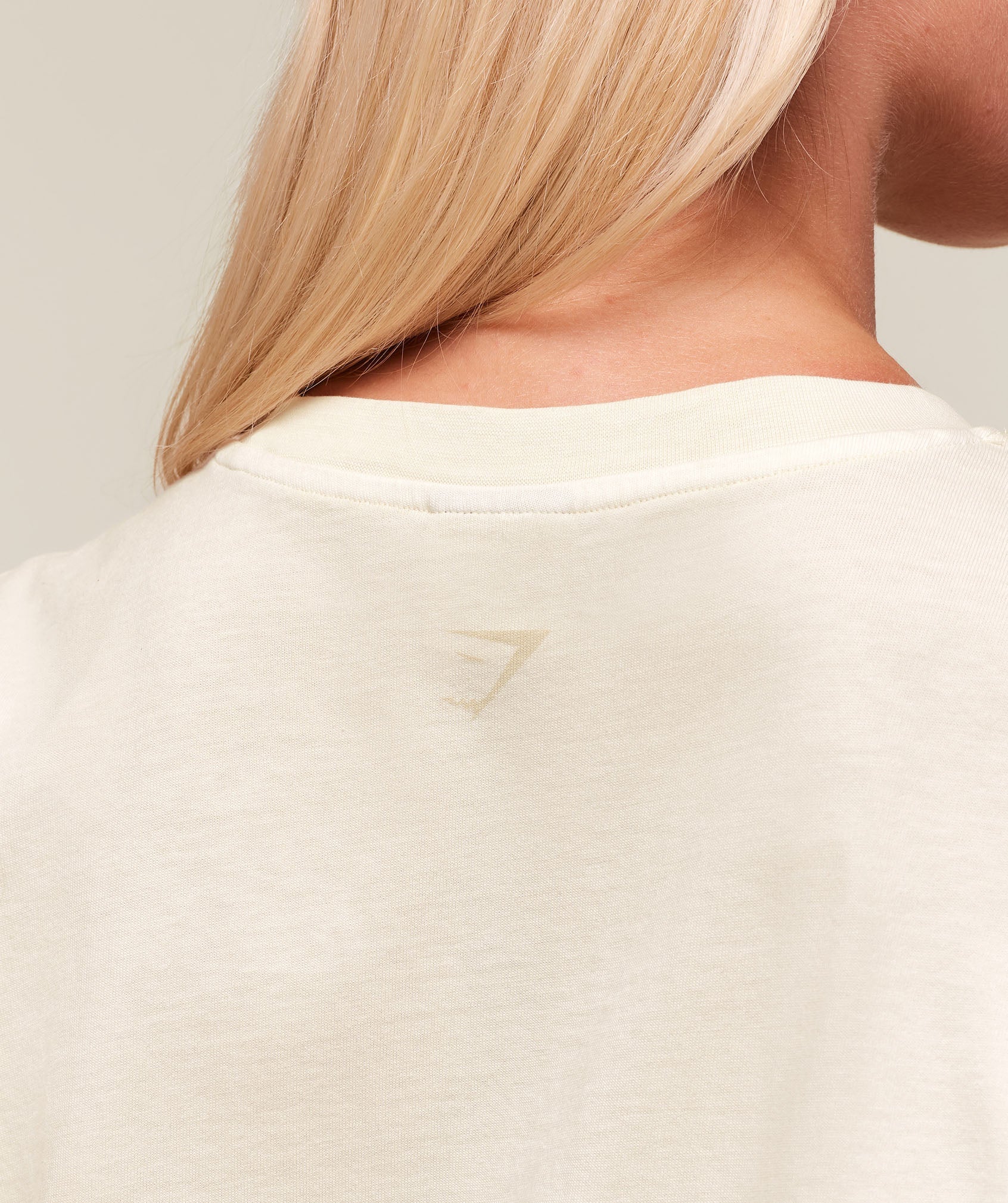 66 Washed Graphic Oversized T-Shirt - Oat White