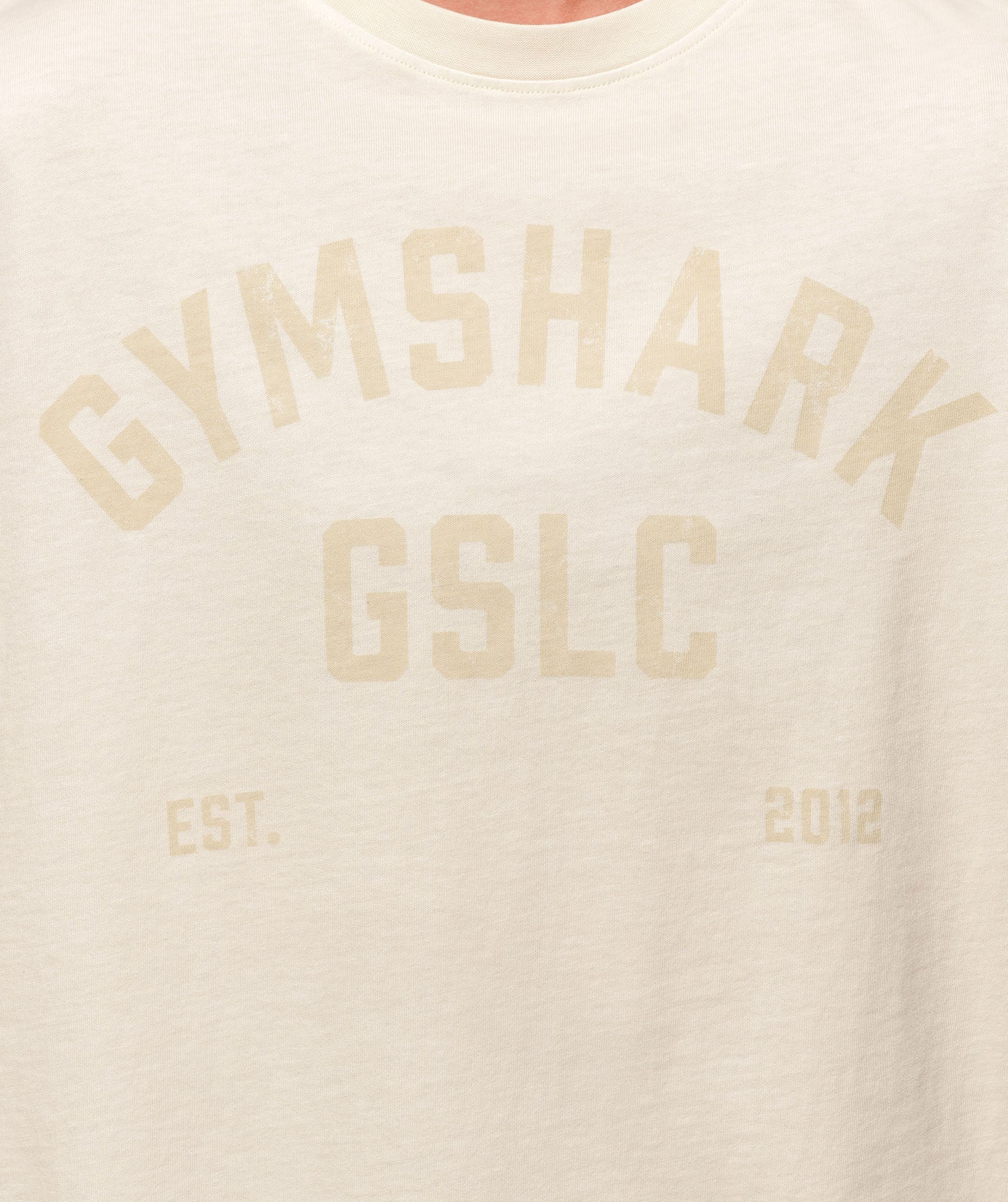 66 Washed Graphic Oversized T-Shirt - Oat White