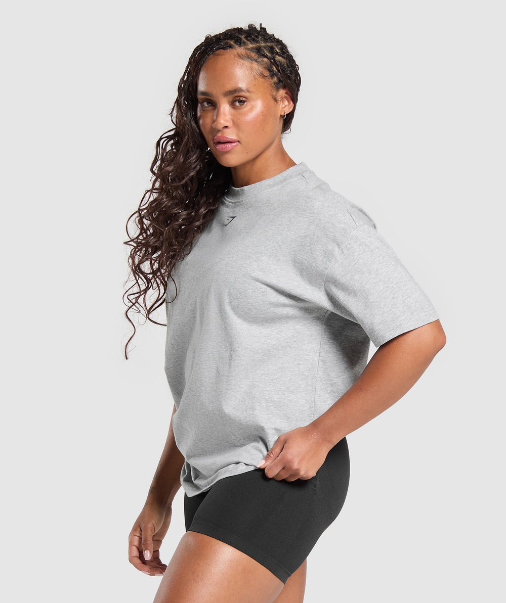 Strength Department Graphic T-Shirt - Light Grey Marl