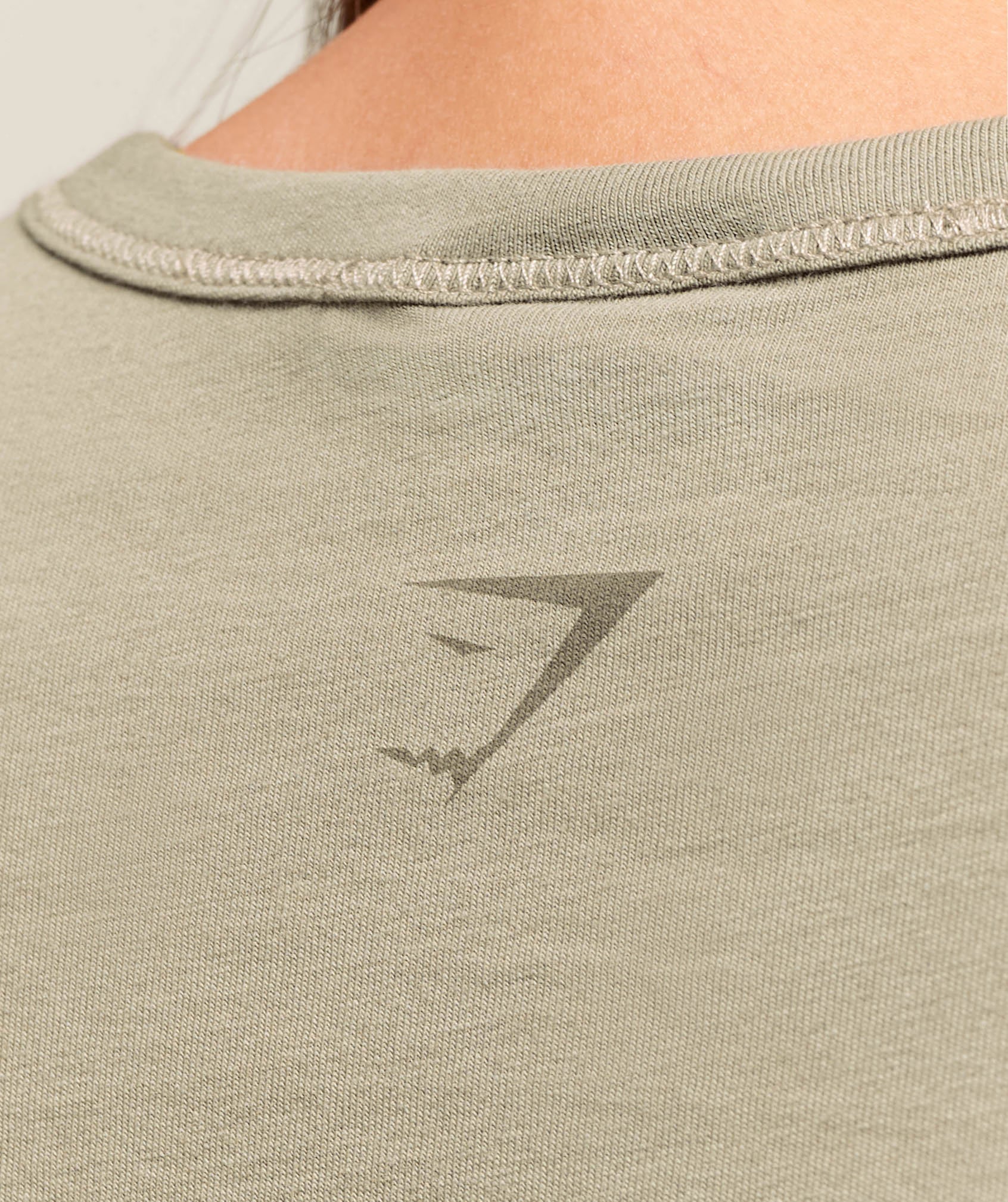 Cotton Graphic Midi T-Shirt - Linen Brown
