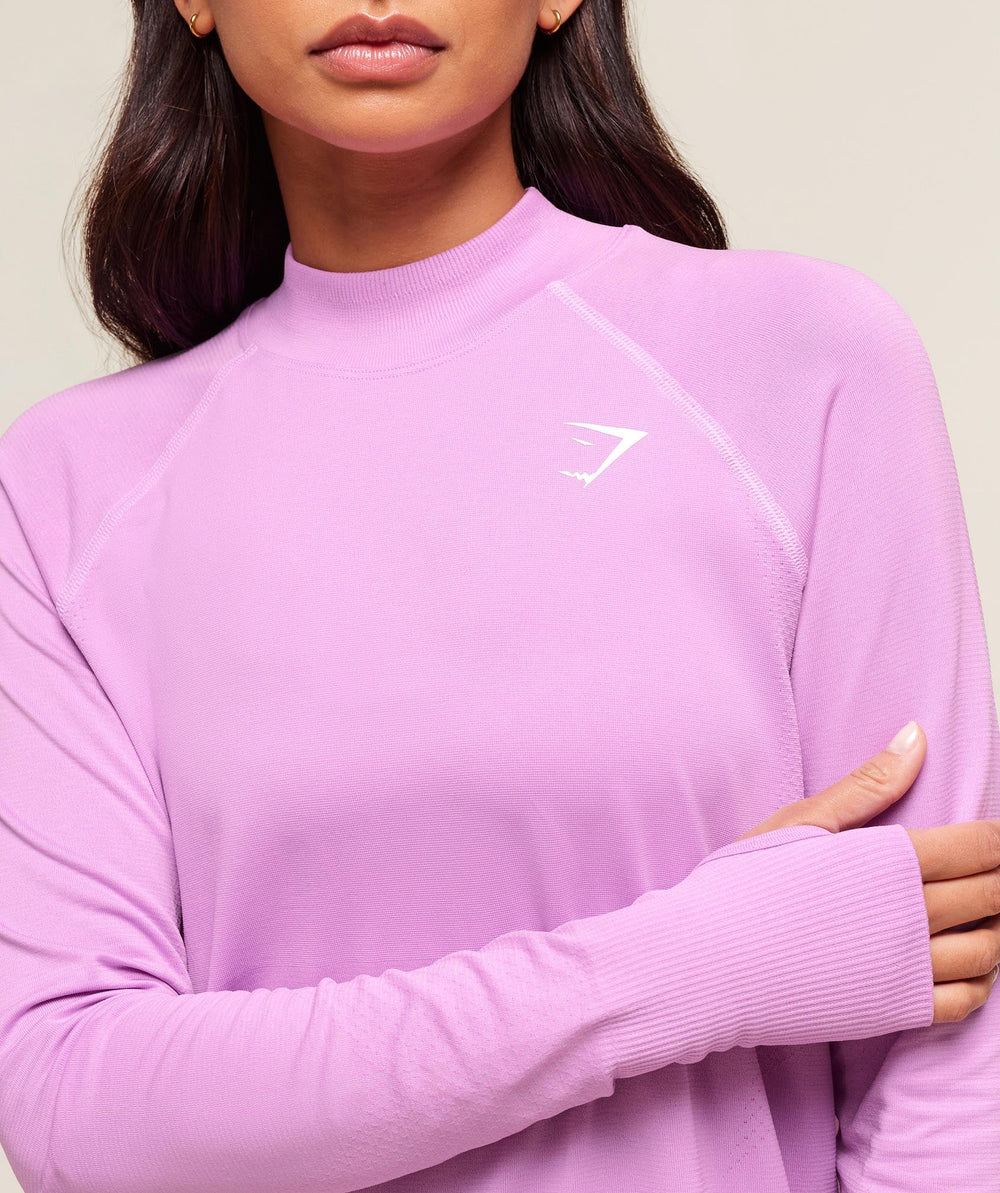Vital Long Line Top - Sour Pink Marl