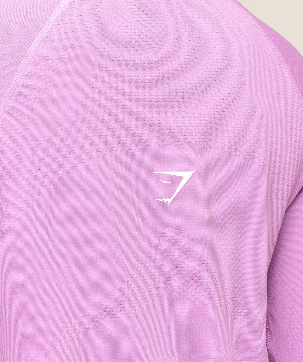 Vital Long Line Top - Sour Pink Marl