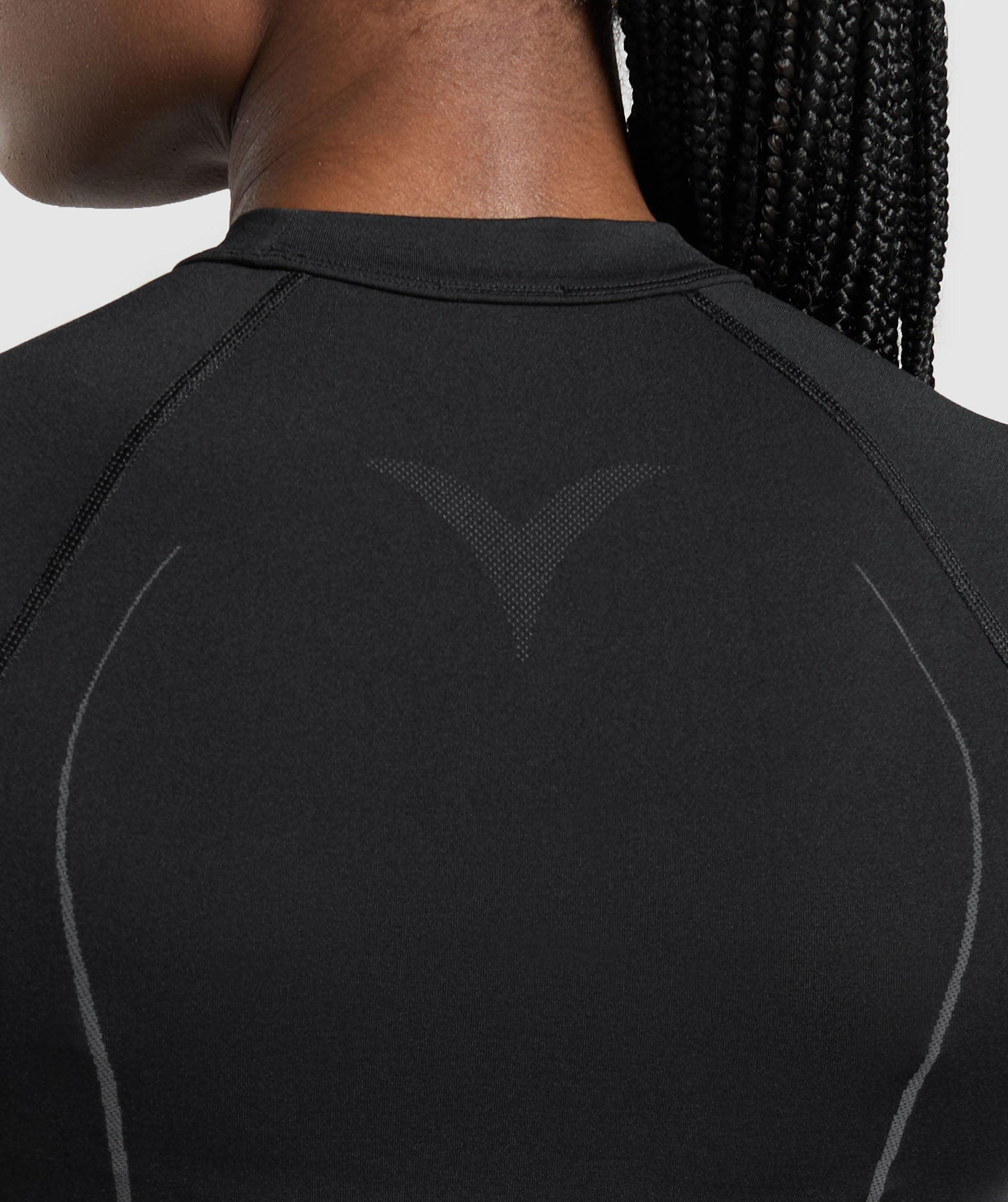 Apex Seamless Midi T-Shirt - Black/Graphite Grey