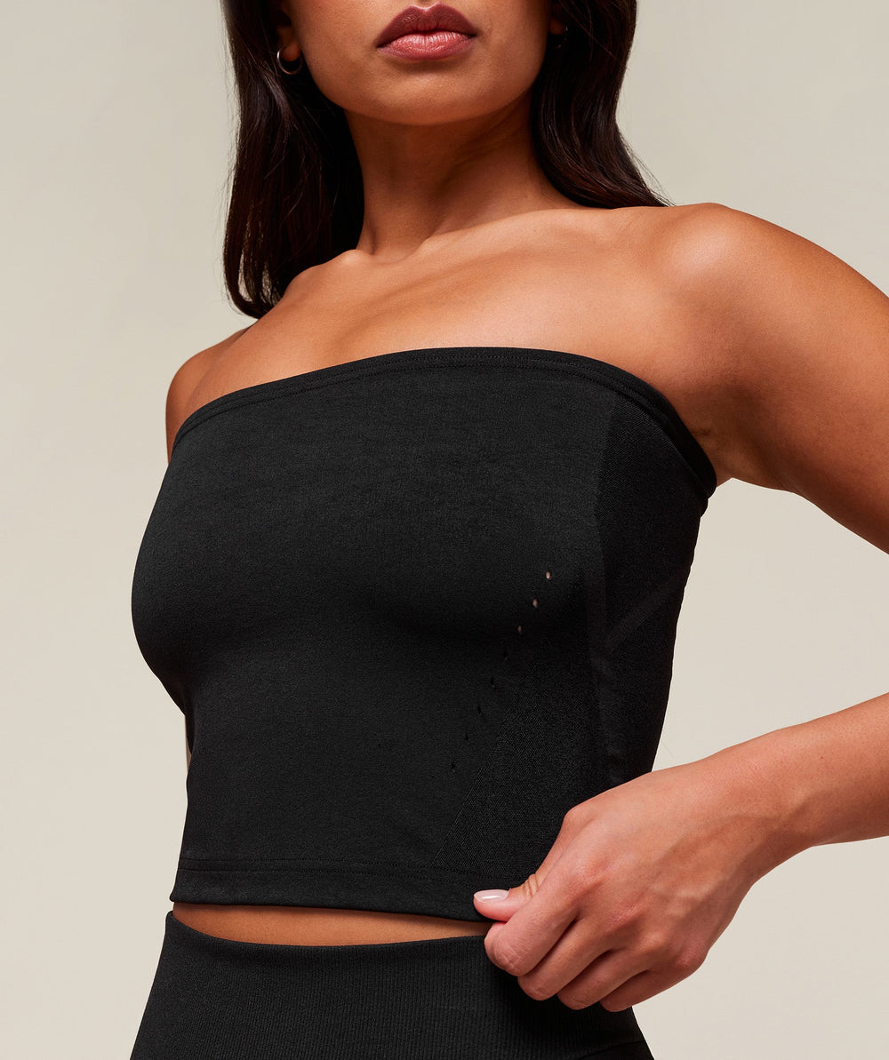 everywear Warp Knit Tube Top - Black