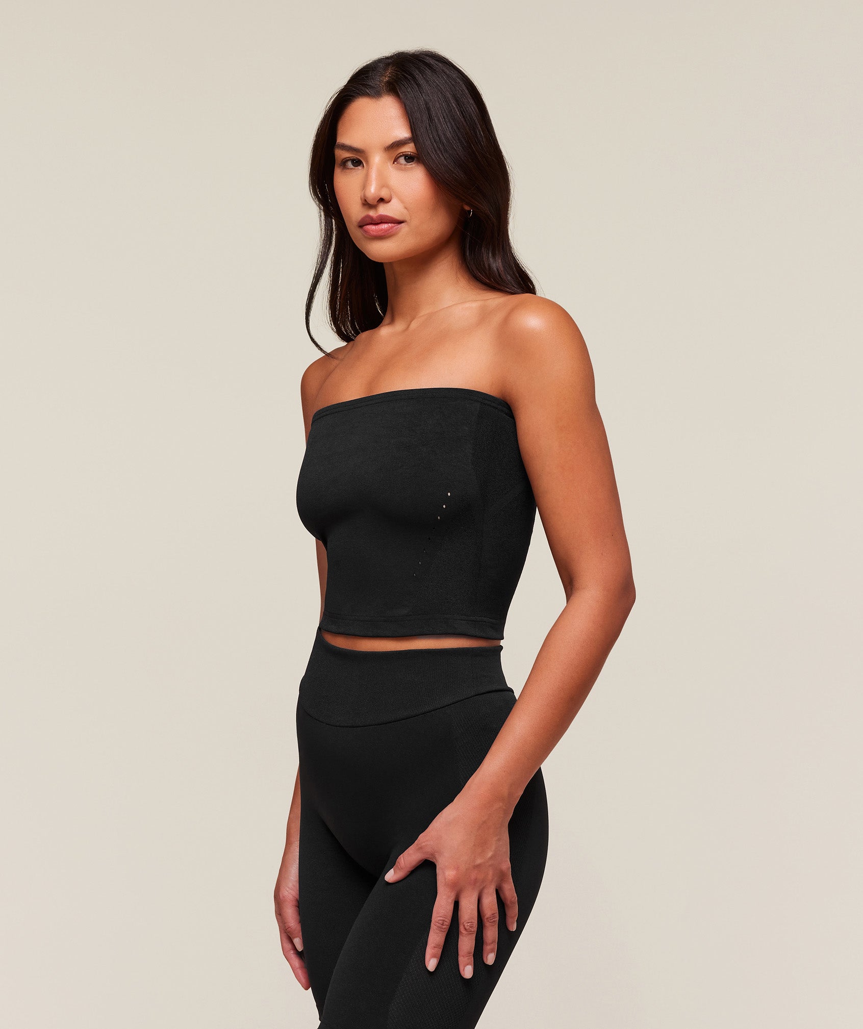 everywear Warp Knit Tube Top - Black
