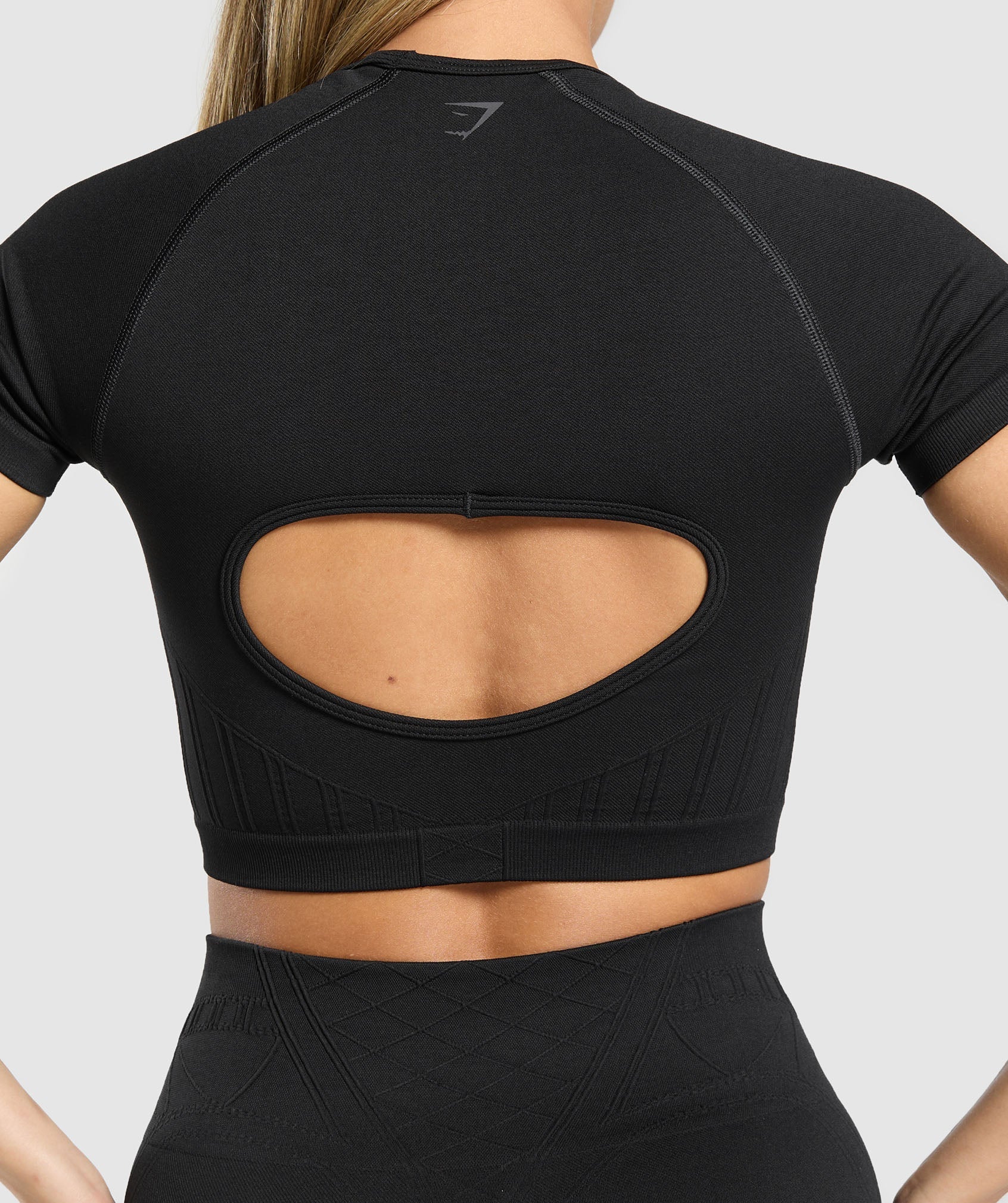 Corset Seamless Crop Top - Black