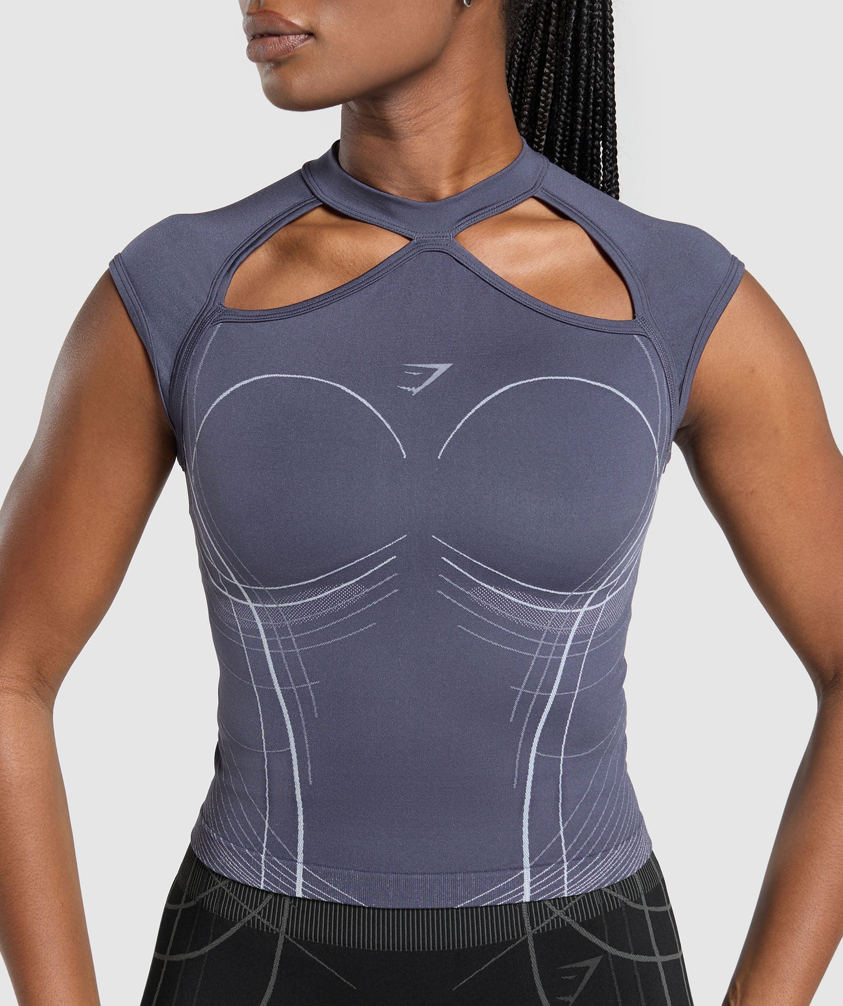 Apex Seamless Midi T-Shirt - Weighted Purple/Fresh Lilac
