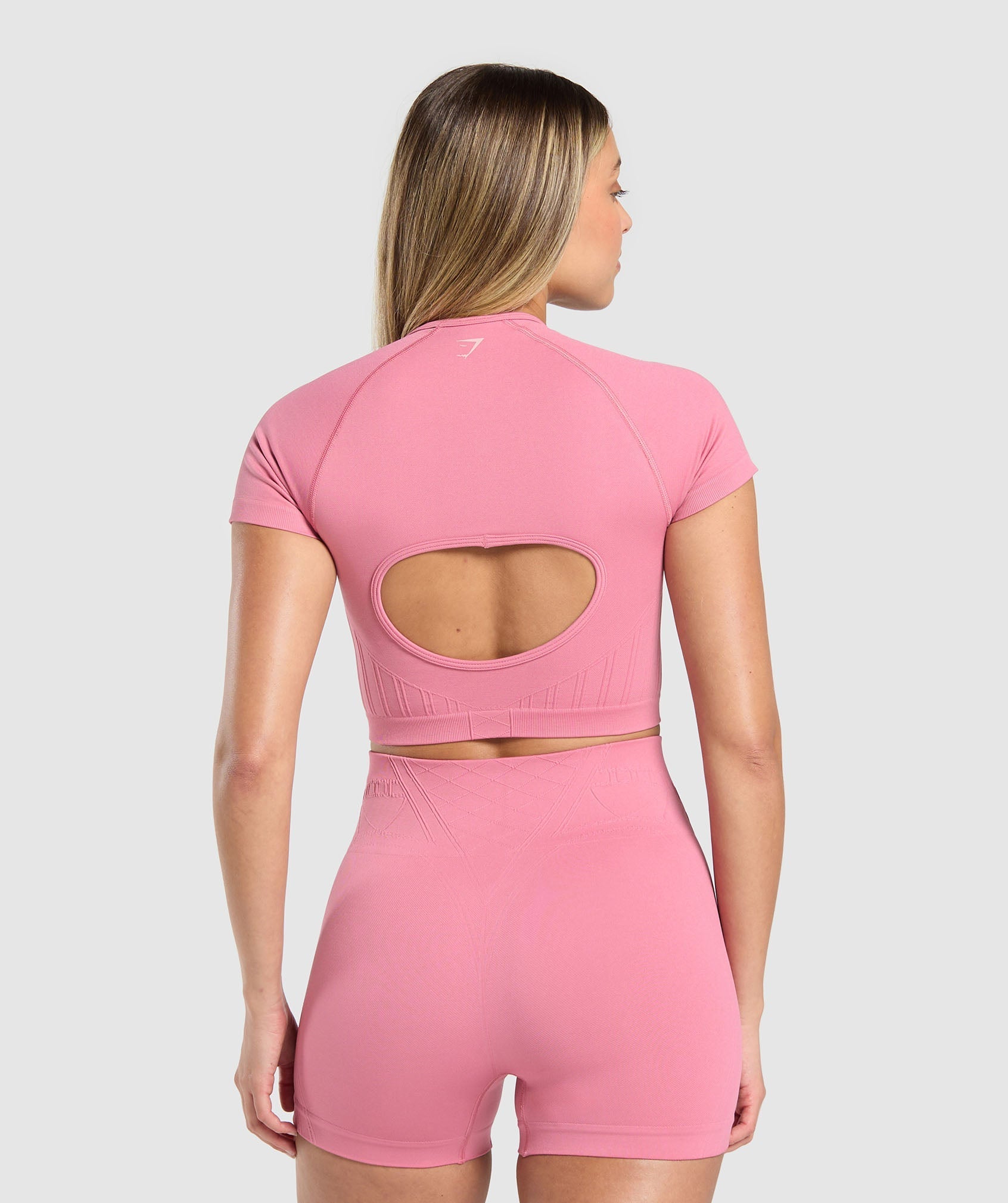 Corset Seamless Crop Top - Sunset Pink
