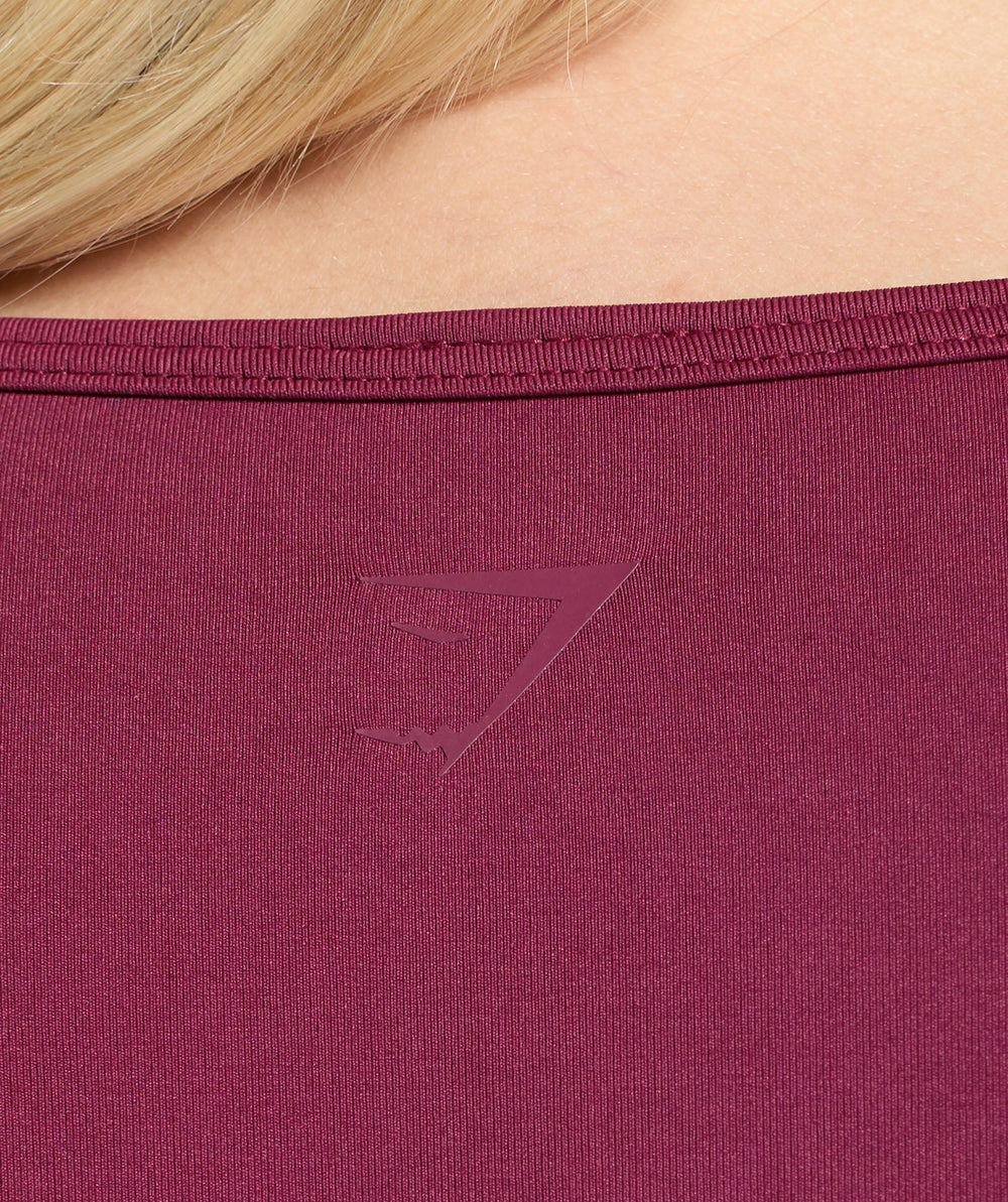 Contrast Seamless Crop Top - Strong Pink