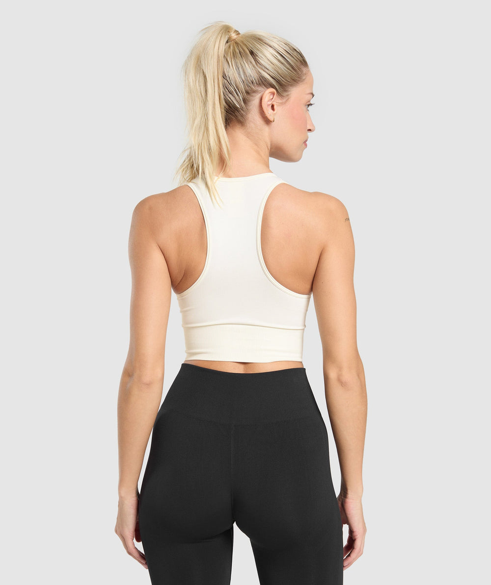 Everyday Seamless Crop Tank - Soft White