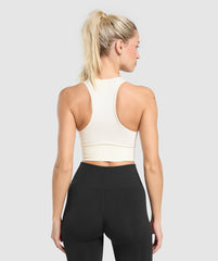 Everyday Seamless Crop Tank - Soft White