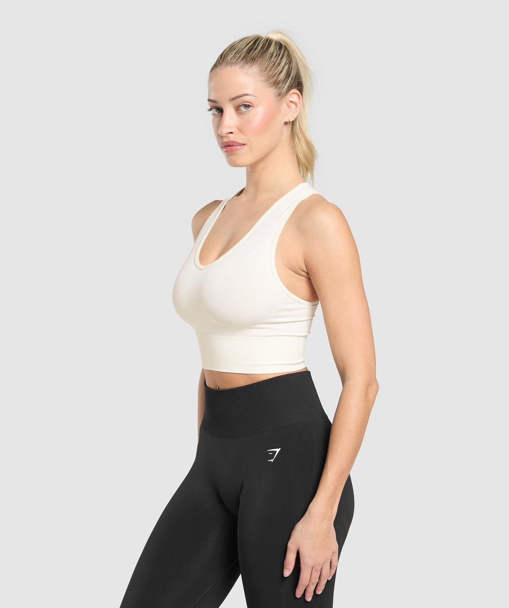 Everyday Seamless Crop Tank - Soft White