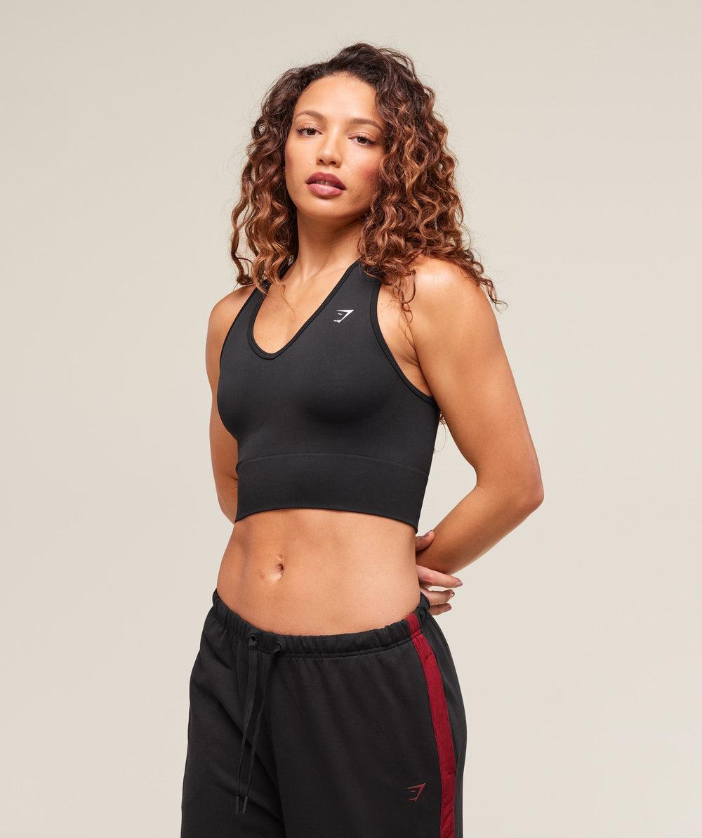 Everyday Seamless Crop Tank - Black