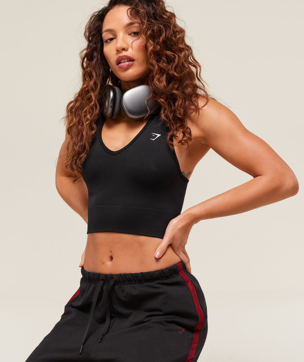 Everyday Seamless Crop Tank - Black