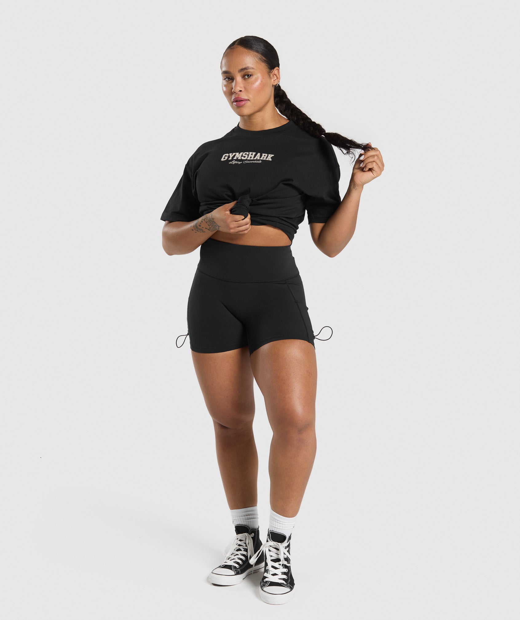 Lifting Essentials Graphic Oversized T-Shirt - Black