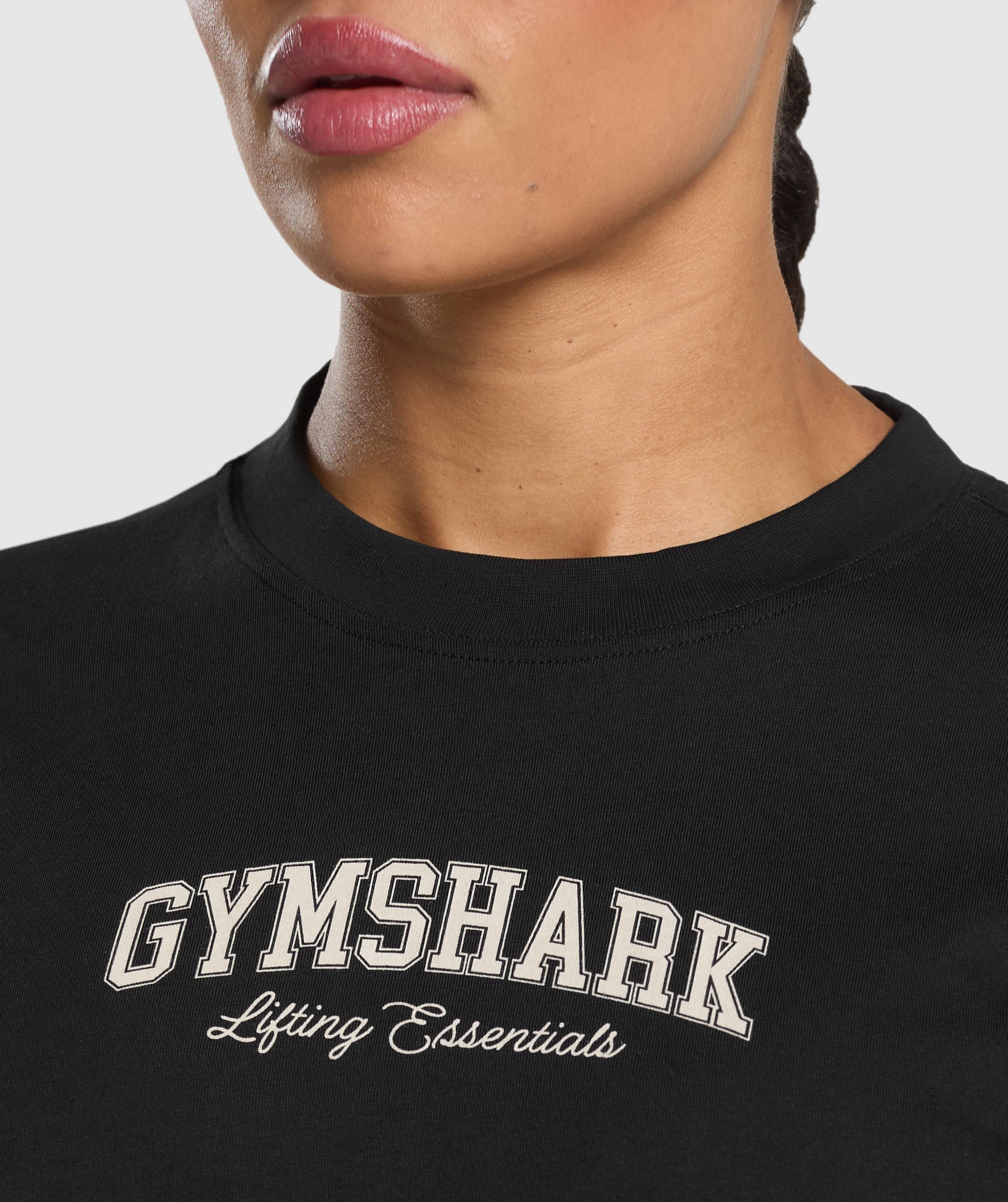 Lifting Essentials Graphic Oversized T-Shirt - Black