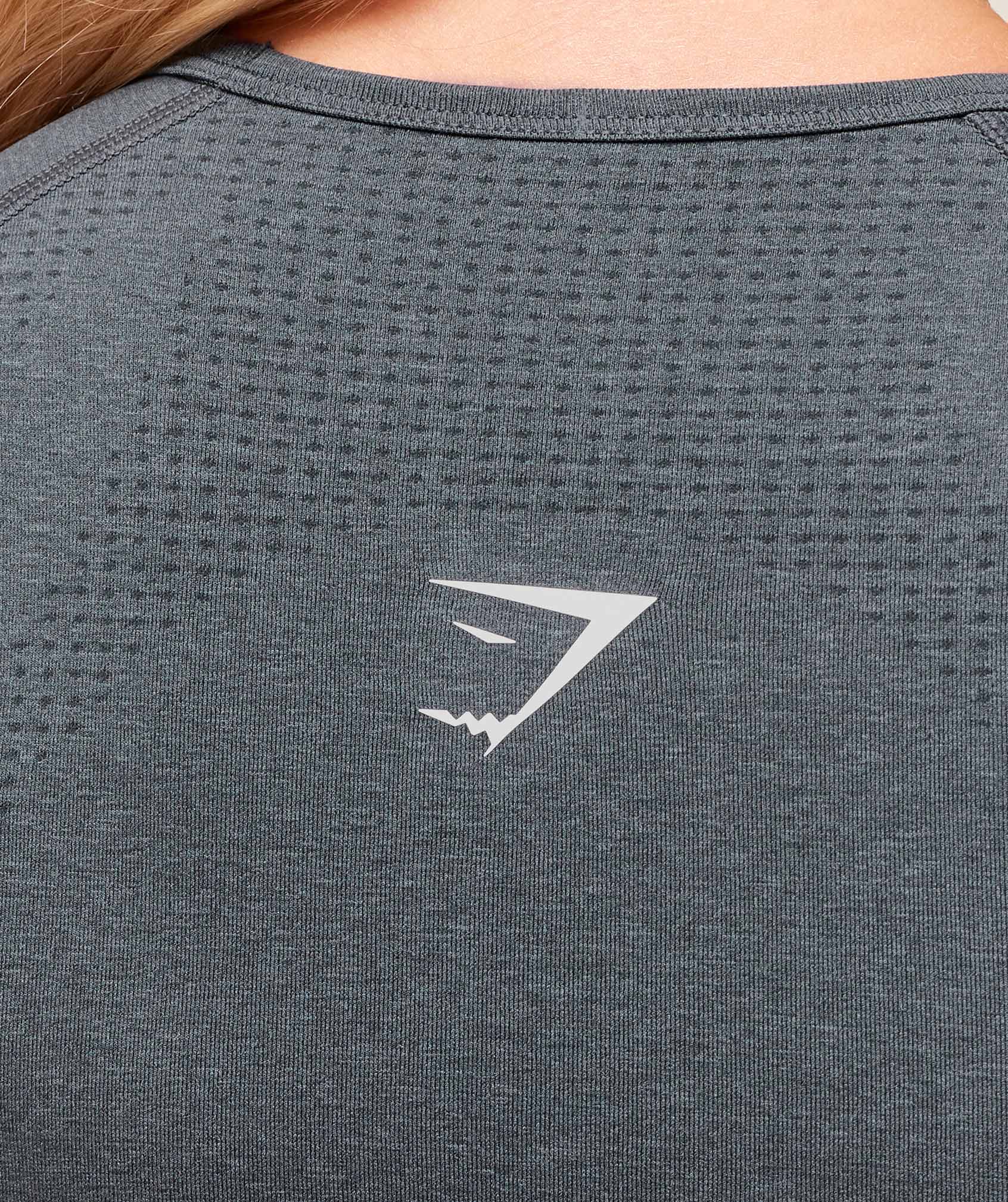 Vital Scoop Neck Top - Strong Grey Marl