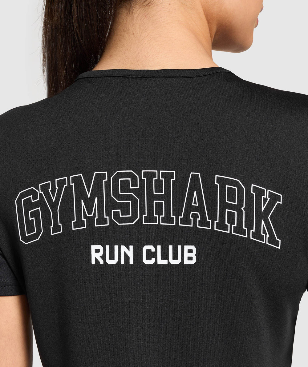 Run Club Graphic T-Shirt - Black