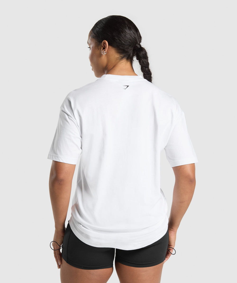 Lifting Essentials Graphic Oversized T-Shirt - White