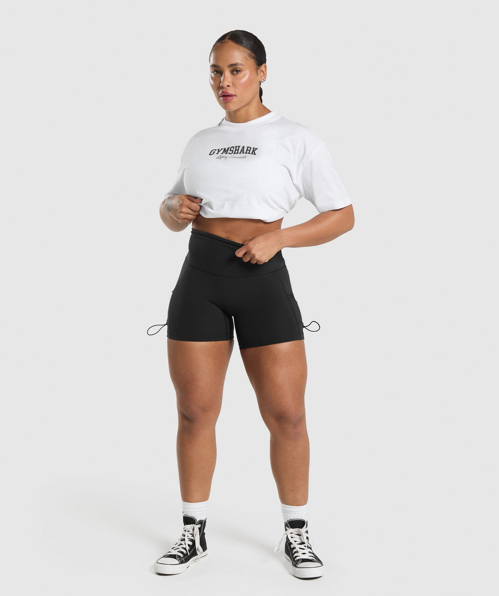 Lifting Essentials Graphic Oversized T-Shirt - White