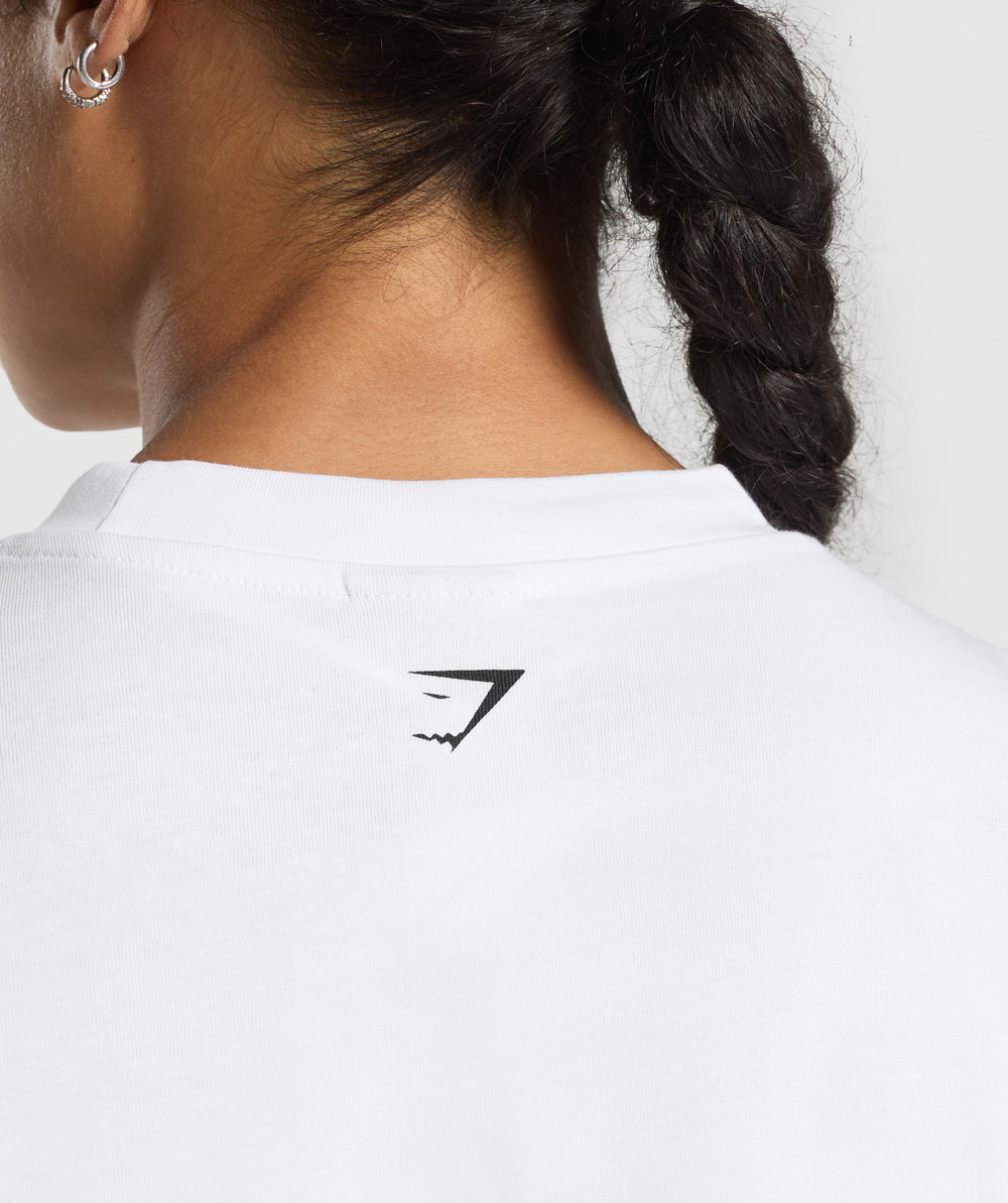 Lifting Essentials Graphic Oversized T-Shirt - White