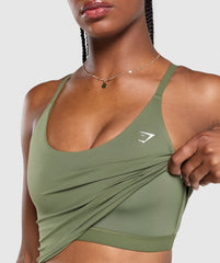Training Cami Tank With Shelf - Core Olive