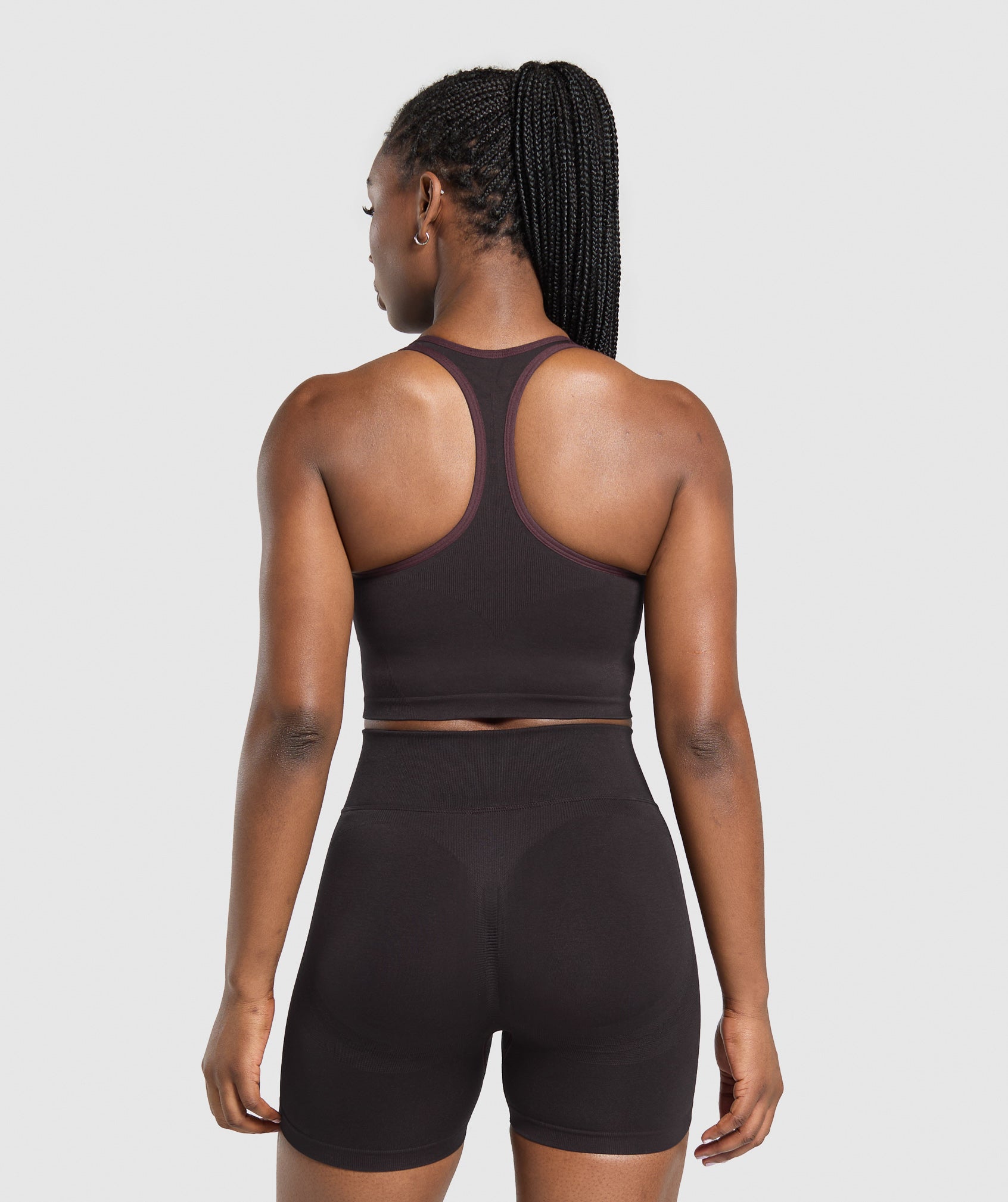 Lift Seamless Midi Tank With Shelf - Depth Purple/Black Marl