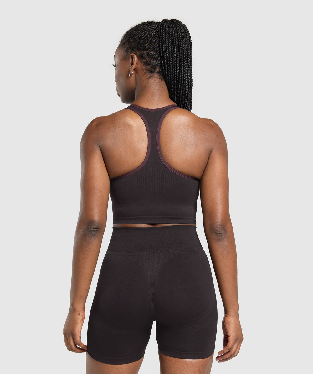 Lift Seamless Midi Tank With Shelf - Depth Purple/Black Marl
