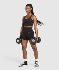 Lift Seamless Midi Tank With Shelf - Depth Purple/Black Marl