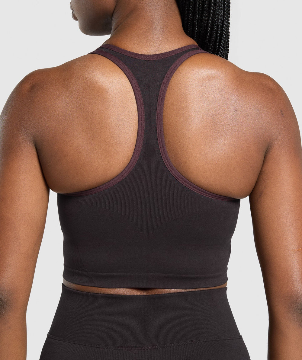 Lift Seamless Midi Tank With Shelf - Depth Purple/Black Marl