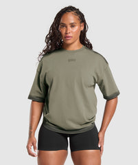 Gains Washed Heavyweight Cotton T-Shirt - Base Green/Strength Green