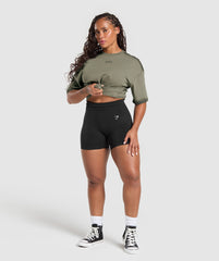 Gains Washed Heavyweight Cotton T-Shirt - Base Green/Strength Green