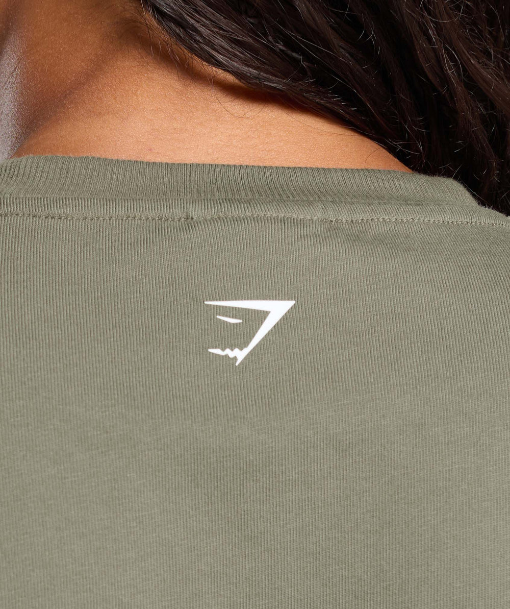 Gains Washed Heavyweight Cotton T-Shirt - Base Green/Strength Green
