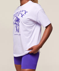 Heavy Duty Graphic Oversized T-Shirt - Fresh Lilac