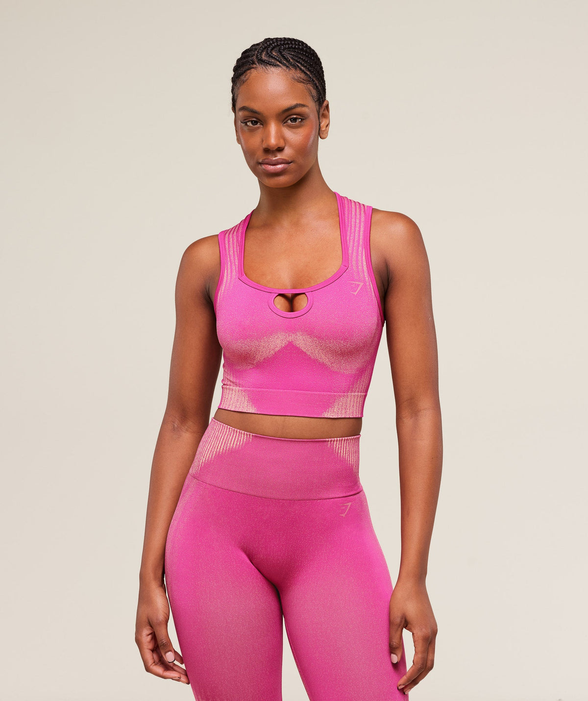 Diffuse Seamless Cropped Tank - Winning Pink/Refresh Yellow
