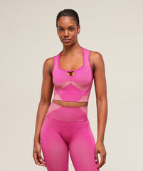 Diffuse Seamless Cropped Tank - Winning Pink/Refresh Yellow
