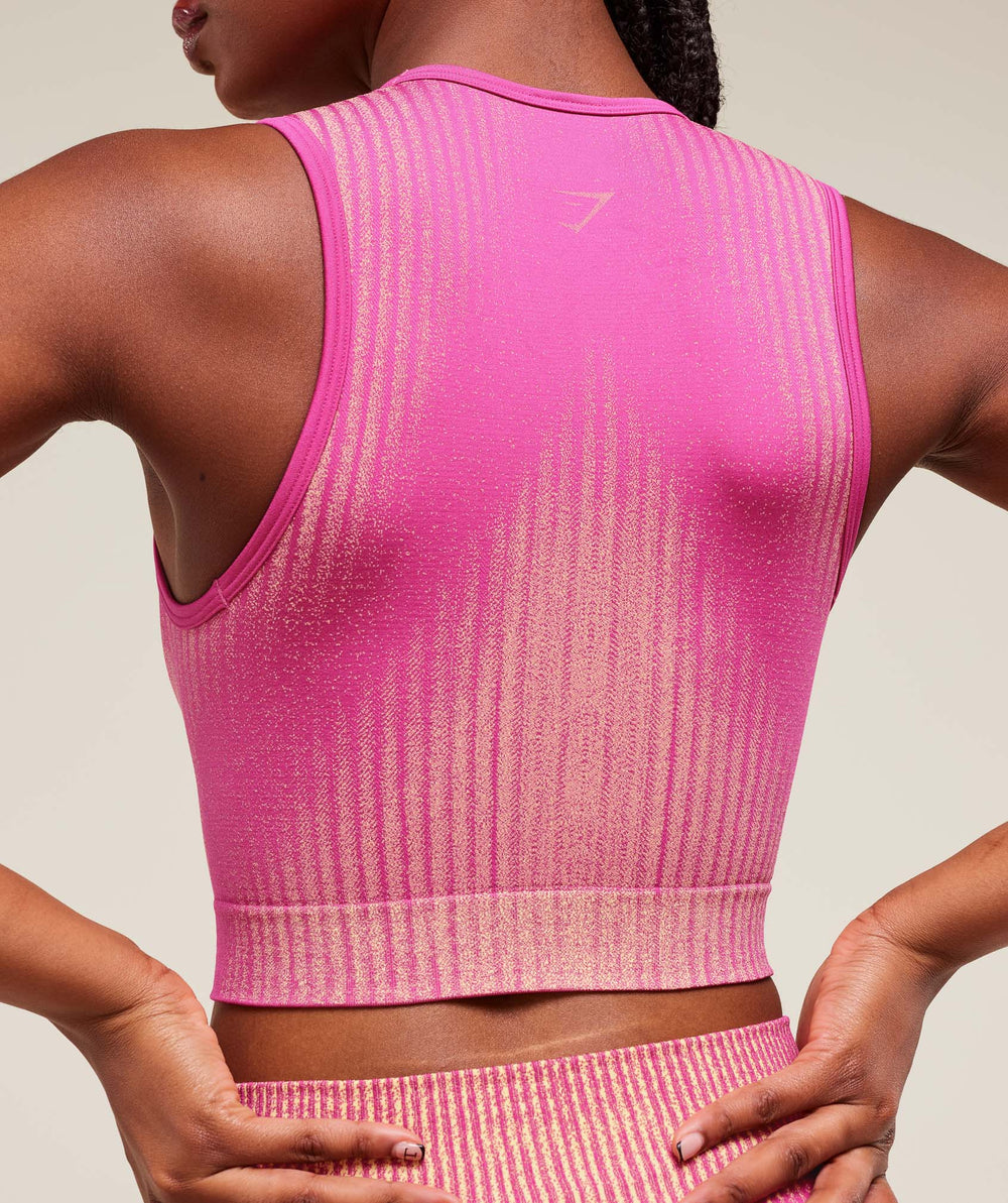 Diffuse Seamless Cropped Tank - Winning Pink/Refresh Yellow
