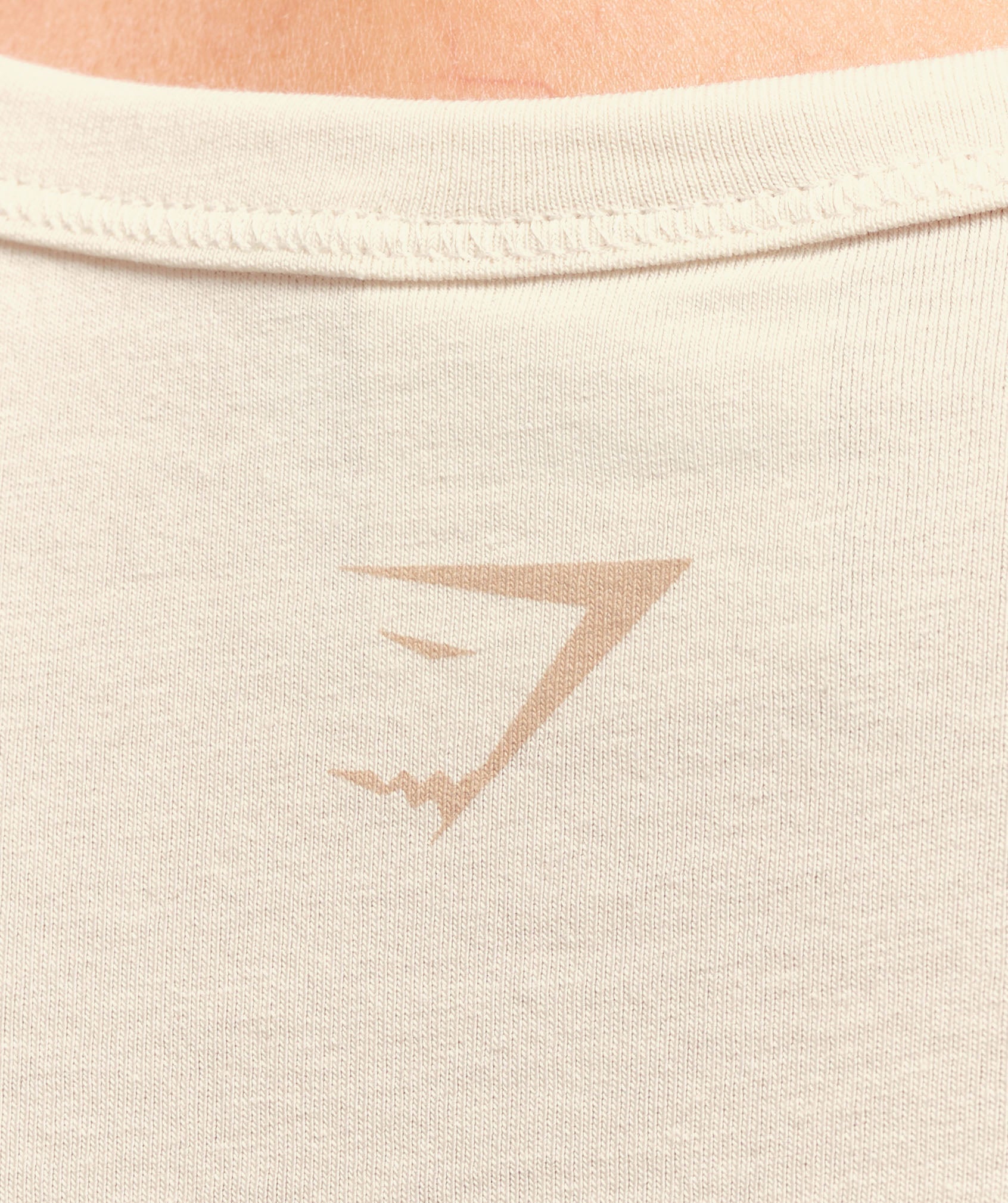 Cotton Graphic Midi T-Shirt - Oat White