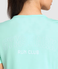 Run Club Graphic T-Shirt - Pop Turquoise