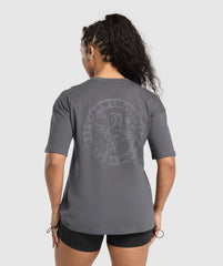 Back Gains Graphic Oversized Tee - Graphite Grey